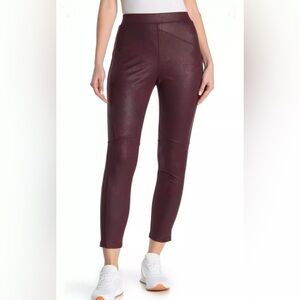 Free People Midnight Vegan Faux Suede Leggings Burgundy Sz XS